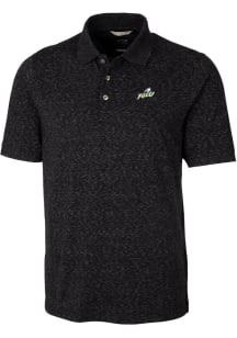 Cutter and Buck Florida Gulf Coast Eagles Mens Black Advantage Space Dye Short Sleeve Polo