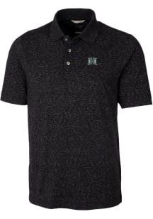 Cutter and Buck Hawaii Warriors Mens Black Advantage Space Dye Short Sleeve Polo
