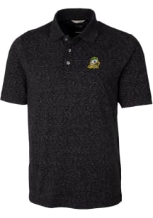 Cutter and Buck Oregon Ducks Mens Black Advantage Space Dye Short Sleeve Polo