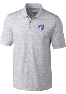 Cutter and Buck Saint Louis Billikens Mens Grey Advantage Space Dye Short Sleeve Polo