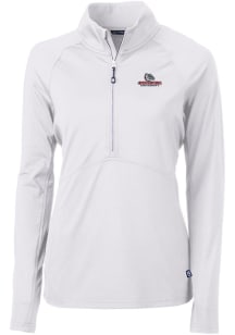 Cutter and Buck Gonzaga Bulldogs Womens White Adapt Eco Qtr Zip