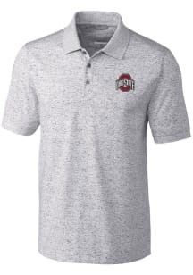 Cutter and Buck Ohio State Buckeyes Mens Grey Advantage Short Sleeve Polo