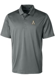 Cutter and Buck Appalachian State Mountaineers Mens Grey Prospect Textured Short Sleeve Polo
