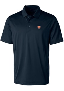 Cutter and Buck Auburn Tigers Mens Navy Blue Prospect Textured Short Sleeve Polo