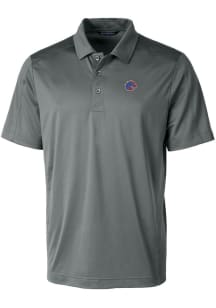 Cutter and Buck Boise State Broncos Mens Grey Prospect Textured Short Sleeve Polo
