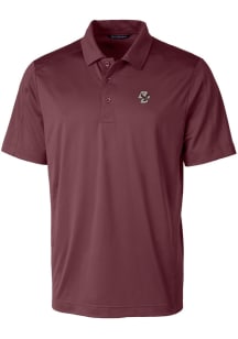 Cutter and Buck Boston College Eagles Mens Maroon Prospect Textured Short Sleeve Polo