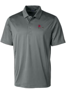 Cutter and Buck Central Missouri Mules Mens Grey Prospect Textured Short Sleeve Polo
