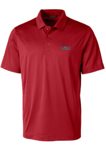Cutter and Buck Central Missouri Mules Mens Cardinal Prospect Textured Short Sleeve Polo