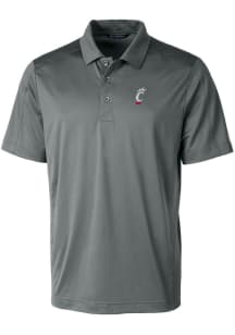 Cutter and Buck Cincinnati Bearcats Mens Grey Prospect Textured Short Sleeve Polo