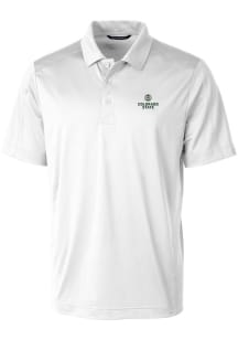 Cutter and Buck Colorado State Rams Mens White Prospect Textured Short Sleeve Polo