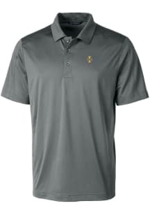 Cutter and Buck Idaho Vandals Mens Grey Prospect Textured Short Sleeve Polo