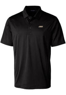 Cutter and Buck James Madison Dukes Mens Black Prospect Textured Short Sleeve Polo