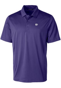 Cutter and Buck K-State Wildcats Mens Purple Prospect Textured Short Sleeve Polo