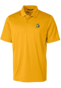 Cutter and Buck Oregon Ducks Mens Gold Prospect Textured Short Sleeve Polo