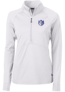 Cutter and Buck Saint Louis Billikens Womens White Adapt Eco Qtr Zip