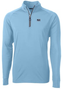 Cutter and Buck Jackson State Tigers Mens Blue Adapt Eco Knit Long Sleeve Qtr Zip Pullover