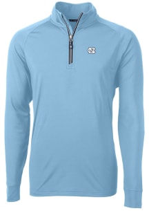 Cutter and Buck North Carolina Tar Heels Mens Blue Adapt Eco Knit Long Sleeve Qtr Zip Pullover