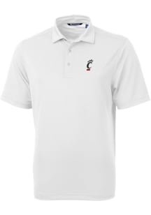 Cutter and Buck Cincinnati Bearcats Mens White Virtue Eco Pique Short Sleeve Polo