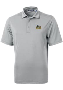 Cutter and Buck Drexel Dragons Mens Grey Virtue Eco Pique Short Sleeve Polo