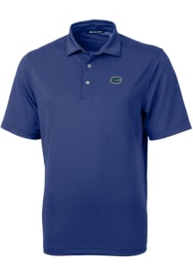 Cutter and Buck Florida Gators Mens Blue Virtue Eco Pique Short Sleeve Polo