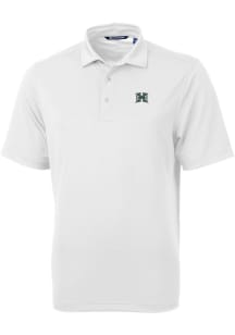 Cutter and Buck Hawaii Warriors Mens White Virtue Eco Pique Short Sleeve Polo