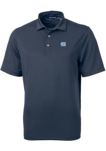Cutter and Buck North Carolina Tar Heels Mens Navy Blue Virtue Eco Pique Short Sleeve Polo