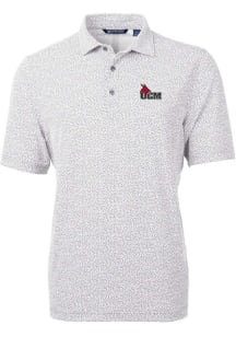 Cutter and Buck Central Missouri Mules Mens Grey Virtue Eco Pique Botanical Short Sleeve Polo