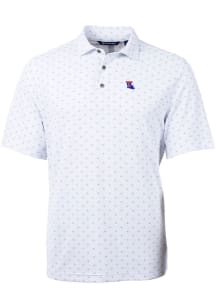 Cutter and Buck Louisiana Tech Bulldogs Mens White Virtue Eco Pique Tile Short Sleeve Polo