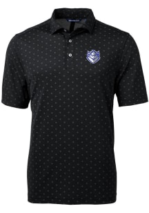 Cutter and Buck Saint Louis Billikens Mens Black Virtue Eco Pique Tile Short Sleeve Polo