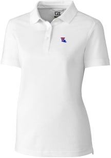 Cutter and Buck Louisiana Tech Bulldogs Womens White Advantage Pique Short Sleeve Polo Shirt