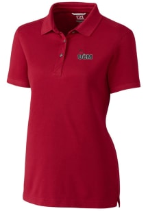 Cutter and Buck Central Missouri Mules Womens Cardinal Advantage Pique Short Sleeve Polo Shirt