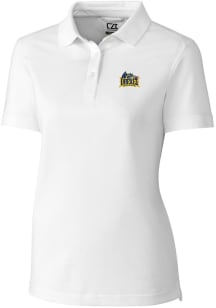 Cutter and Buck Drexel Dragons Womens White Advantage Pique Short Sleeve Polo Shirt