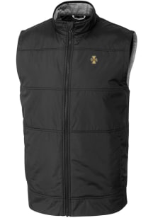 Cutter and Buck Idaho Vandals Big and Tall Black Stealth Hybrid Quilted Windbreaker Vest Mens Vest