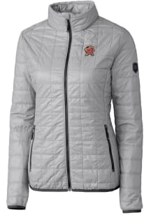 Cutter and Buck Maryland Terrapins Womens Grey Rainier PrimaLoft Puffer Filled Jacket