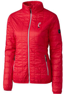 Cutter and Buck Cincinnati Bearcats Womens Red Rainier PrimaLoft Puffer Filled Jacket