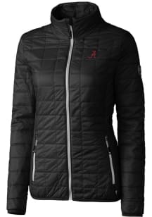 Cutter and Buck Alabama Crimson Tide Womens Black Rainier PrimaLoft Puffer Filled Jacket