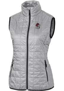 Cutter and Buck Georgia Bulldogs Womens Grey Rainier PrimaLoft Puffer Vest
