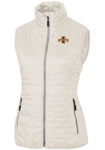 Cutter and Buck Iowa State Cyclones Womens White Rainier PrimaLoft Puffer Vest