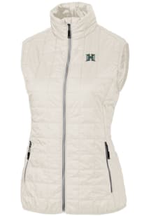 Cutter and Buck Hawaii Warriors Womens White Rainier PrimaLoft Puffer Vest