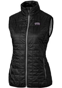 Cutter and Buck TCU Horned Frogs Womens Black Rainier PrimaLoft Puffer Vest
