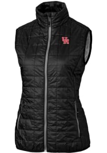 Cutter and Buck Houston Cougars Womens Black Rainier PrimaLoft Puffer Vest