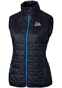 Cutter and Buck Fresno State Bulldogs Womens Navy Blue Rainier PrimaLoft Puffer Vest