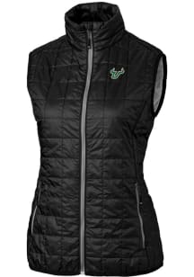 Cutter and Buck South Florida Bulls Womens Black Rainier PrimaLoft Puffer Vest
