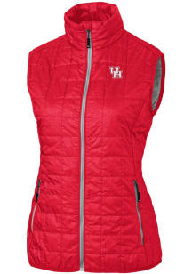 Cutter and Buck Houston Cougars Womens Red Rainier PrimaLoft Puffer Vest