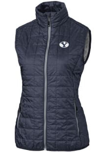 Cutter and Buck BYU Cougars Womens Anthracite Rainier PrimaLoft Puffer Vest