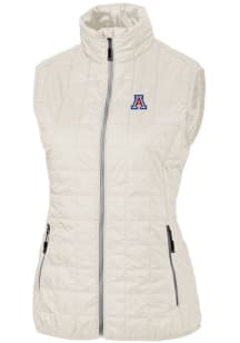Cutter and Buck Arizona Wildcats Womens White Rainier PrimaLoft Puffer Vest