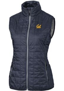 Cutter and Buck Cal Golden Bears Womens Anthracite Rainier PrimaLoft Puffer Vest