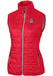 Cutter and Buck Arizona Wildcats Womens Red Rainier PrimaLoft Puffer Vest