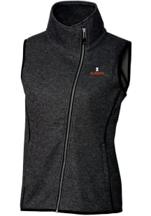 Cutter and Buck Illinois Fighting Illini Womens Charcoal Mainsail Vest