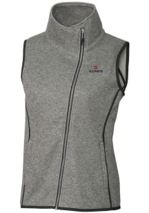 Cutter and Buck Illinois Fighting Illini Womens Grey Mainsail Vest